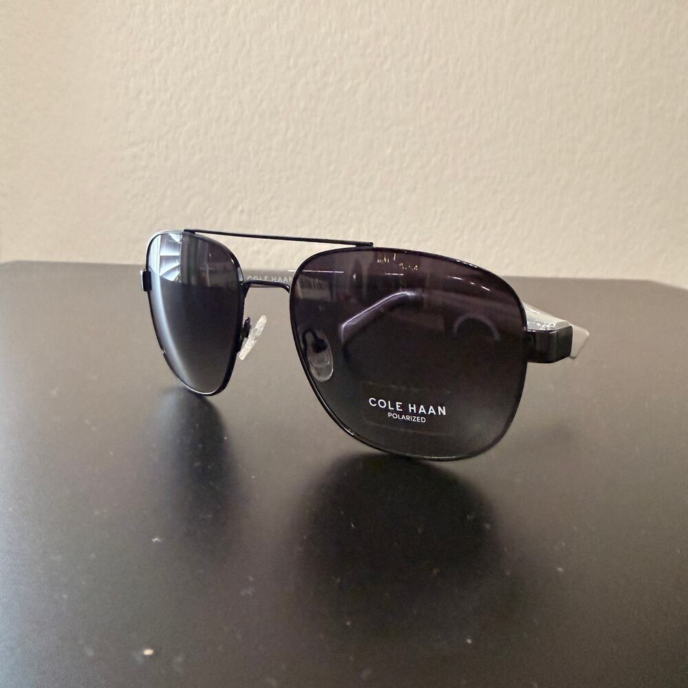 Cole Haan Unisex Aviators CH6021 Black/Gray Polarized